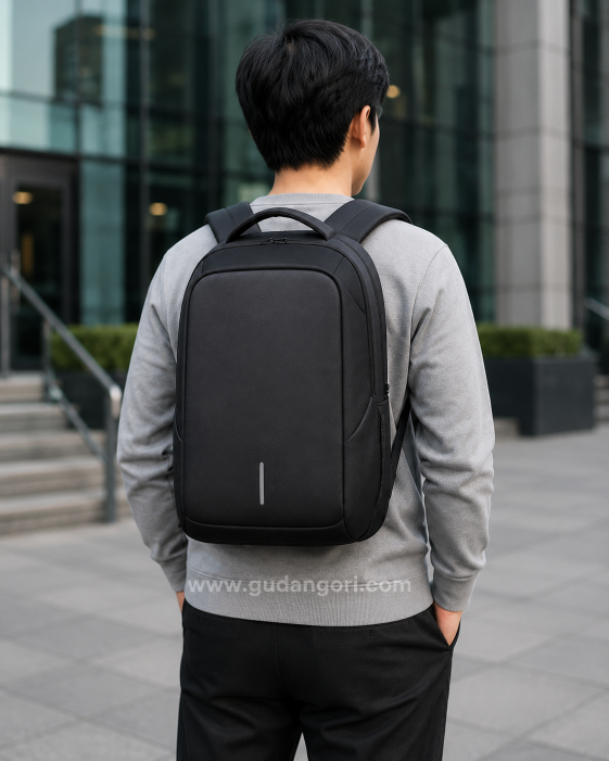 Tas Ransel Laptop Business Anti Air Premium – Midnight Black